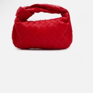 Bottega Veneta Mini Leather Bag Red Excellent Condition Includes Dust Bag